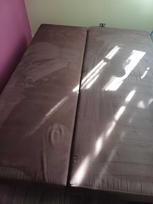 Sofa rozkladana brazowa