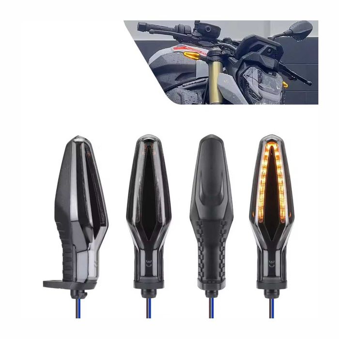 Par de Piscas LED para motos BMW - luz âmbar fumada