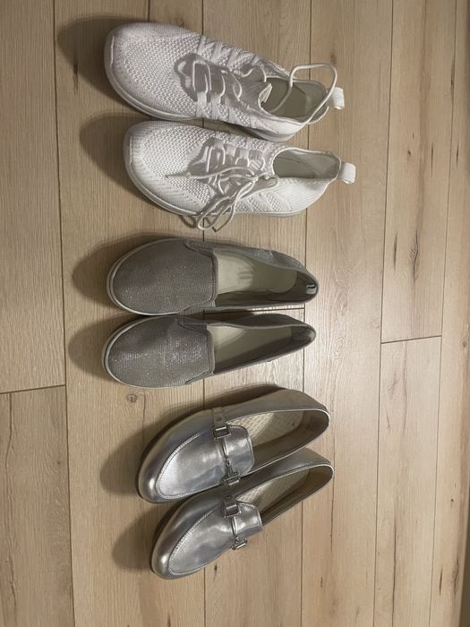 Buty damskie srebrne rozmiar 36