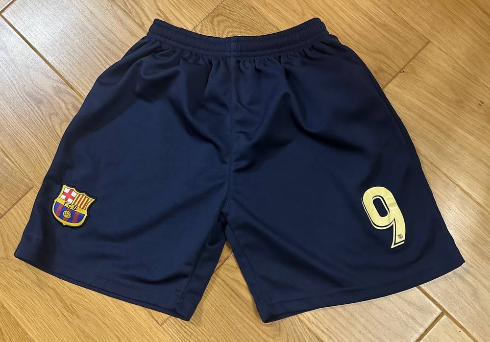Темно-сині футбольні шорти Барселона на 9-13 років