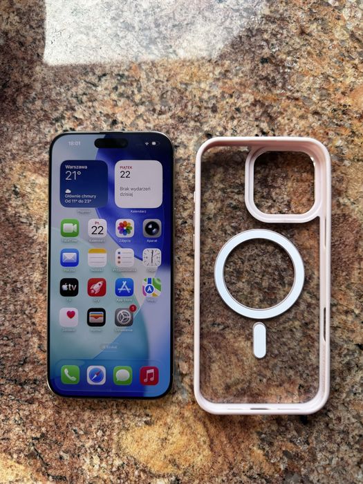 Iphone 16 pro max 256gb naturalny tytan 91% bat stan idealny