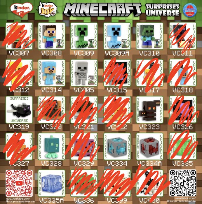 продам/обменяю киндер джой майнкрафт