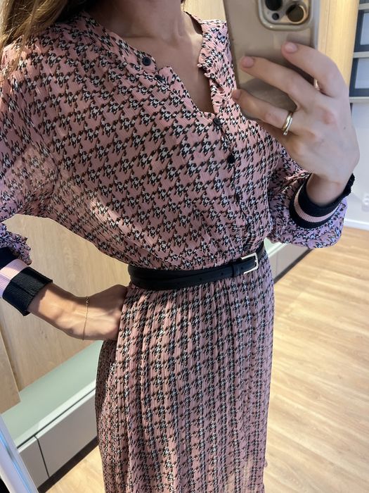 Elegancka sukienka  Taranko w pepitkę