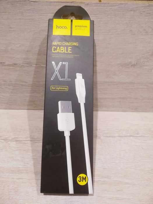 Кабель Hoco X1 Rapid charging cable Lightning 3M White