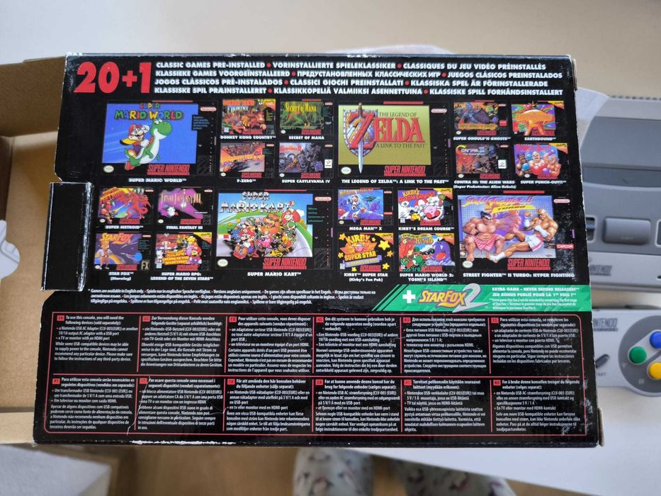 Super Nintendo + 2x Controladores + 20 Jugos
