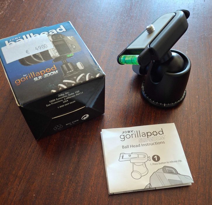 Ballhead Joby - nível + suporte