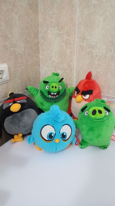 Conjunto de 5 peluches Angry Birds