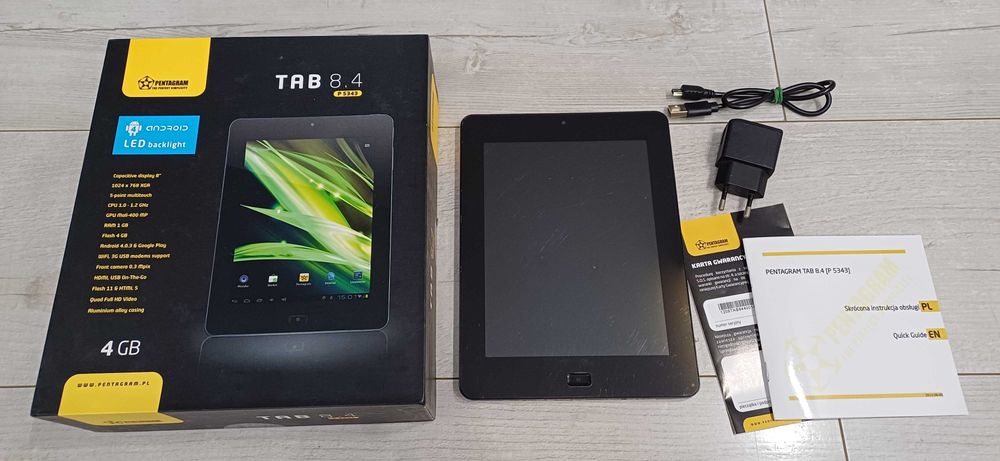 Tablet Pentagram Tab 8.4 P5343 8" 4GB 1GB Ram Wifi 0,3MP Wysyłka