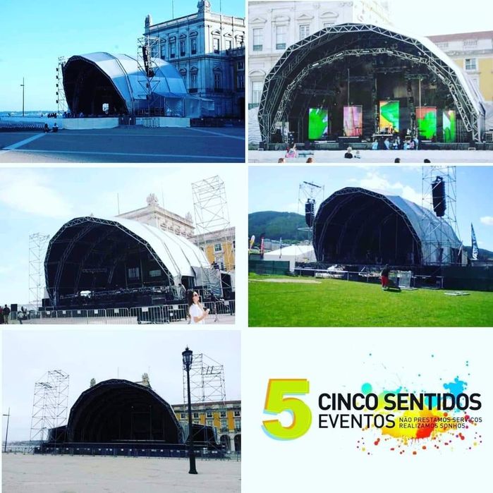 PALCO ORBITRAL. 
Dimensoes: 20X12,5X9,5. 
-2 Torres de PA. 
-REGI DE