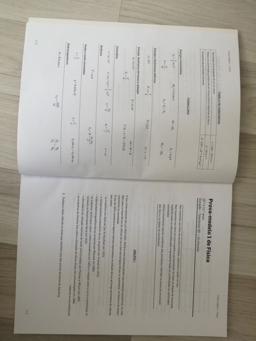 Caderno de exercícios 11°ano de Física A