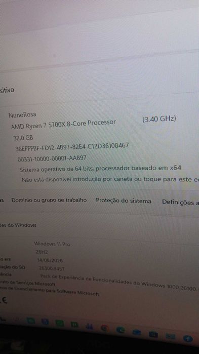 PC gaming potente com processador Ryzen 7 5700X