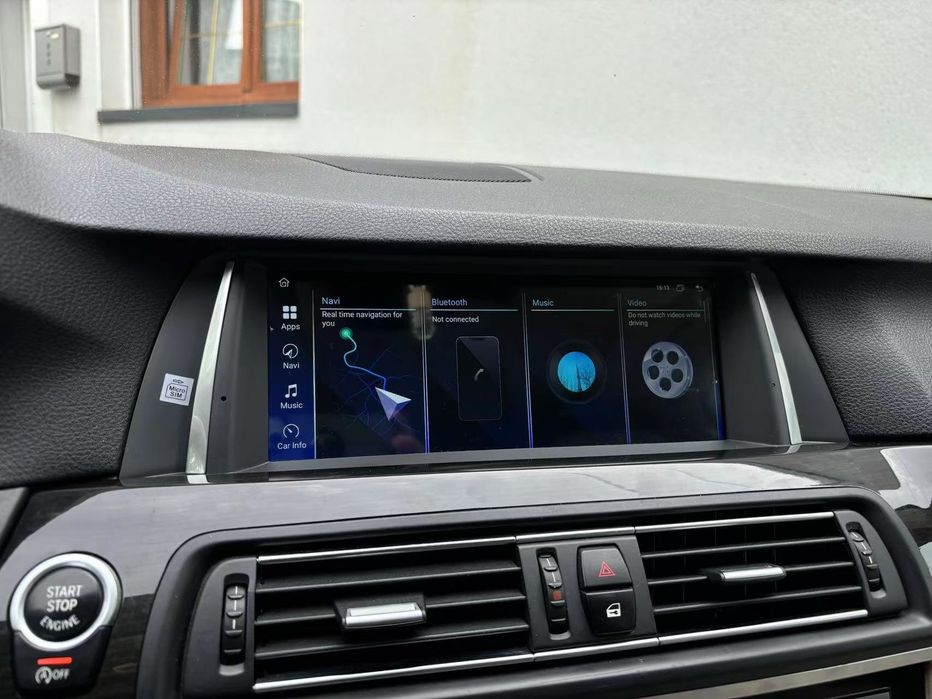 Rádio Android 14 com GPS BMW F10 F11 (Novo)