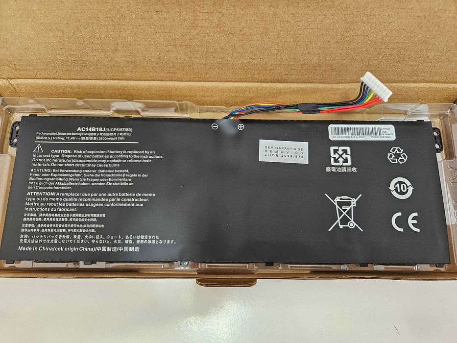 Bateria compatível Acer AC14B18J 11.4V 3600mAh nova
