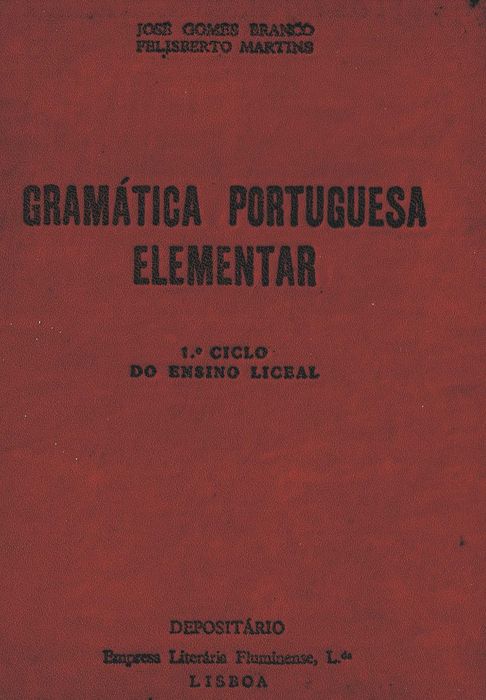 Gramática Portuguesa Elementar 1963 - 1ª Edição