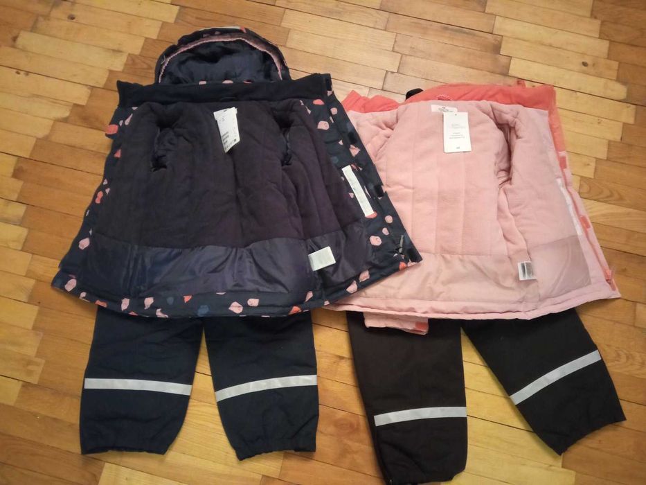 Зимний костюм H&M лыжный комбинезон для девочки близнецов