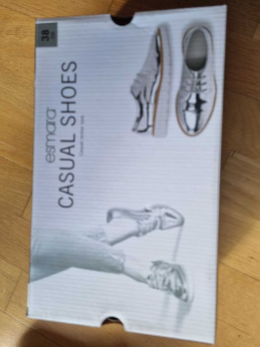 buty damskie srebrne 38