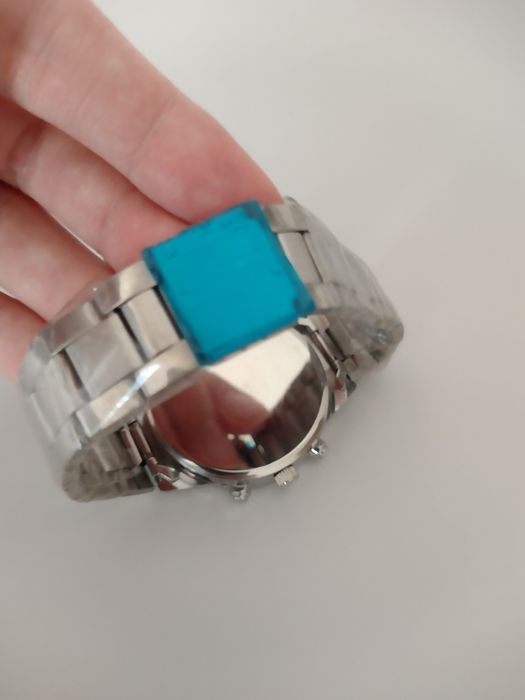 Nowy zegarek męski Vikabo srebrny czarny bransoleta