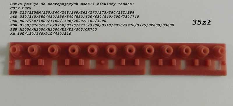 Gumki Kontaktowe do klawiszy YAMAHA PSR CS KB EW Tyros Genos