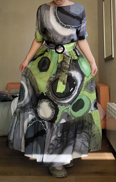 Дизайнерська сукня  зелена