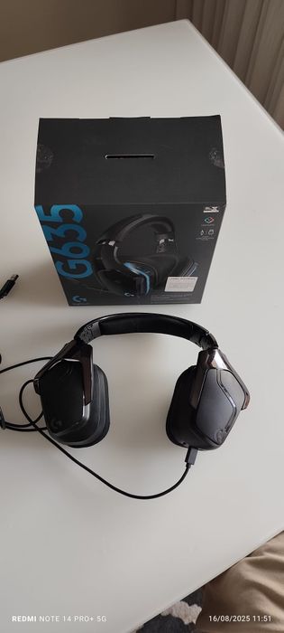 Logitech G G635 Conjunto de auscultadores e microfone acoplado Preto,