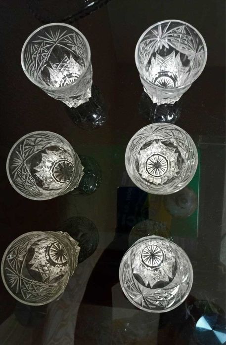 Стаканы  хрустальные Чехия Склянки кришталь