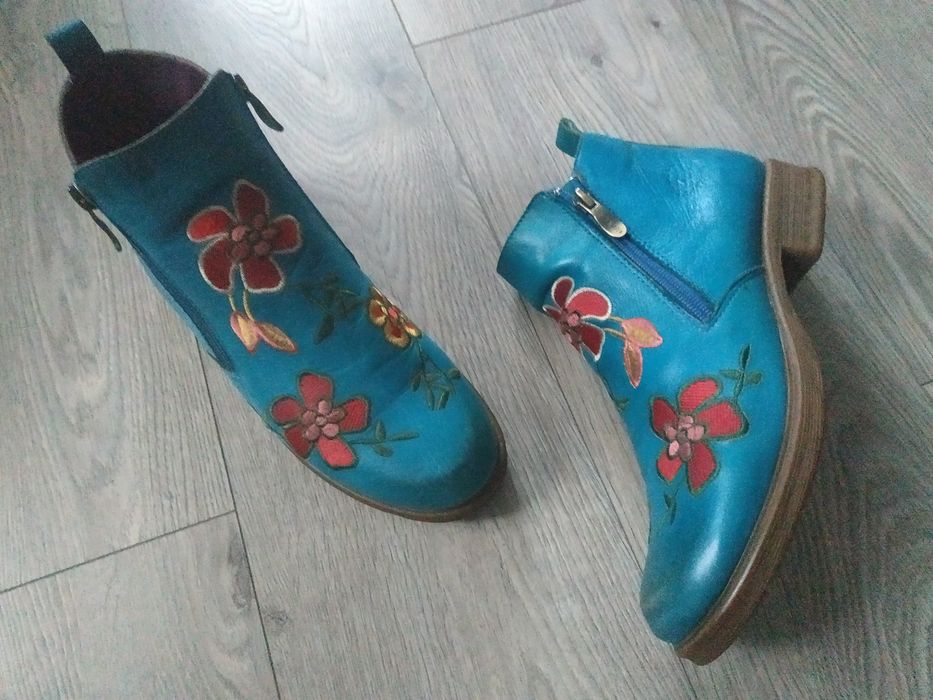 Кожаные ботинки ботильоны полусапожки Laura Vita p.40 Франция