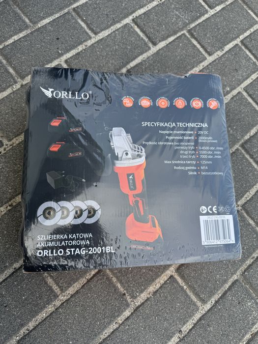Szlifierka Kątowa Akumulatorowa orllo 20V 125mm DIAX kątówka z Walizką