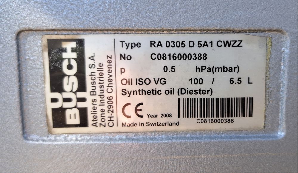 Pompa próżniowa Busch RA 305 D Ecovac serwis gwarancja