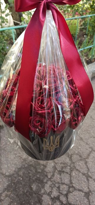 Букет з атласної стрічки