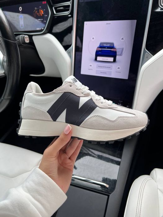 Кросівки Кроссовки New Balance 327 White Black Чорний Білий Кросовки демісезон