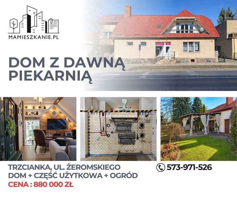 Dom z częścią użytkową i ogrodem, Trzcianka
