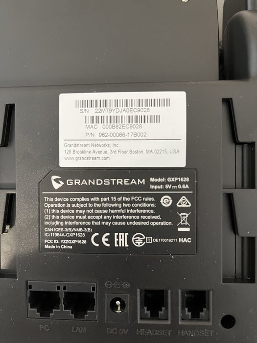 IP телефон Grandstream GXP1628