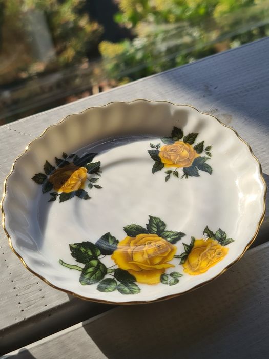 5 X Porcelana Rheinpfalz Żółte róże