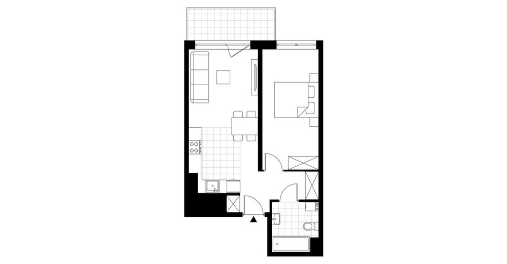 2-pokojowe mieszkanie 42 m² + balkon - Widok 4