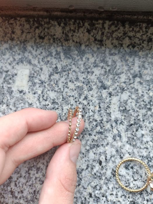 3 anéis amarelos tamanho 16 ( Portes grátis)