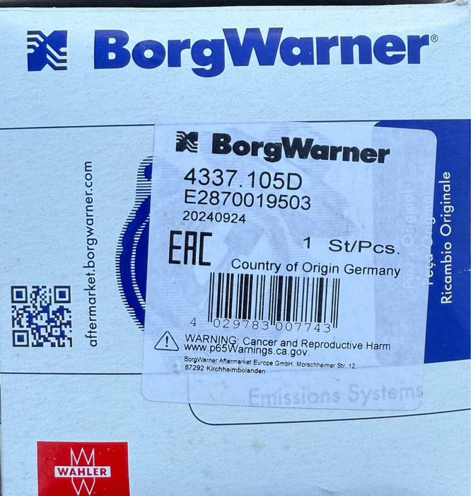 Продам новий термостат BorgWarner на двигун n46 b20