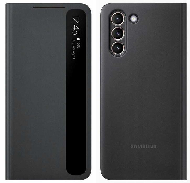 etui Samsung Smart Clear View Cover czarne do Galaxy S21+ / S21 Plus