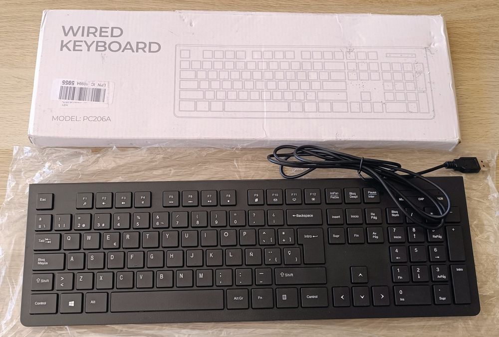 Teclado USB, QWERTY espanhol