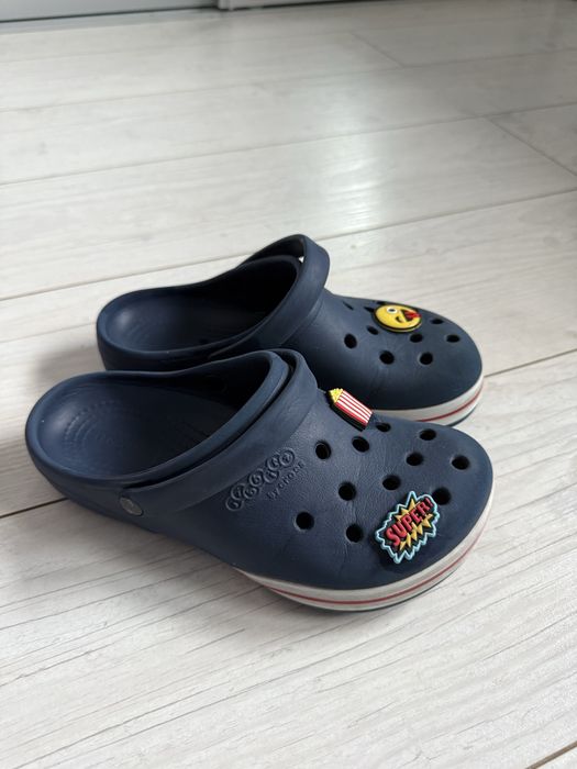 Klapki chodaki crocs 34/35 J3 granatowe