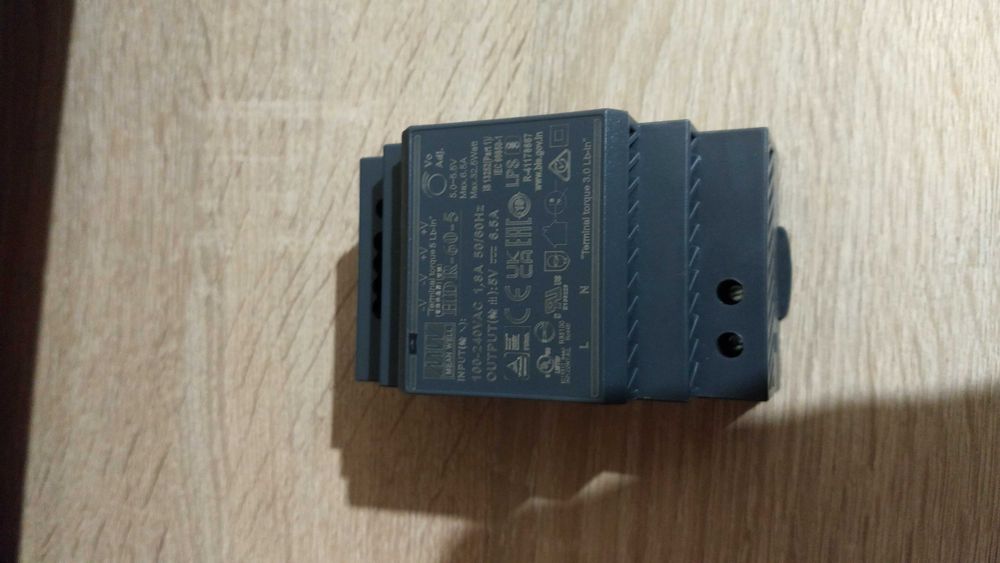 Zasilacz Mean Well HDR-60-5 DIN TH35 5 V 6,5 A 32 W