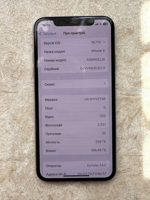 Iphone x  256gb