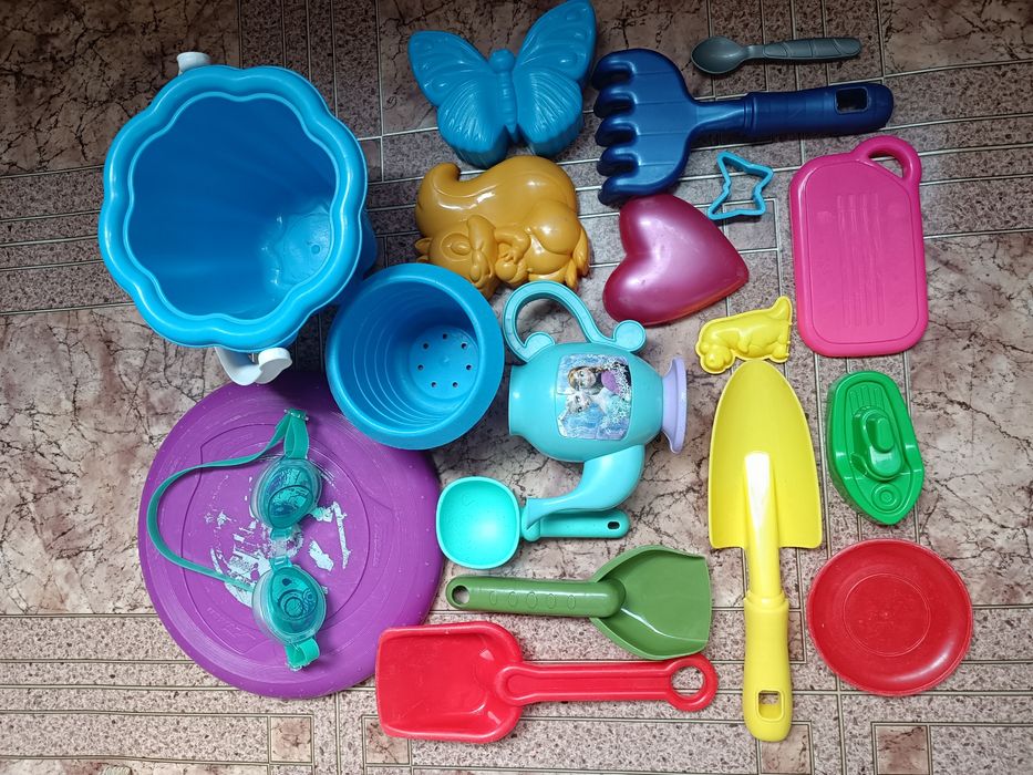 Пасхи детские для песочницы или пляжа, ведро, лопатка, грабли, формочк