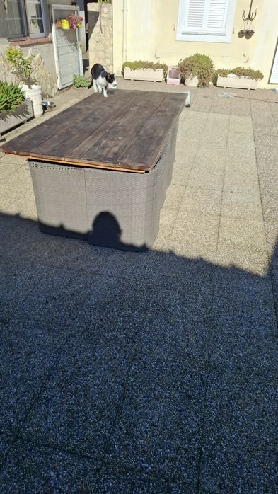 Mesa jantar jardim rústica