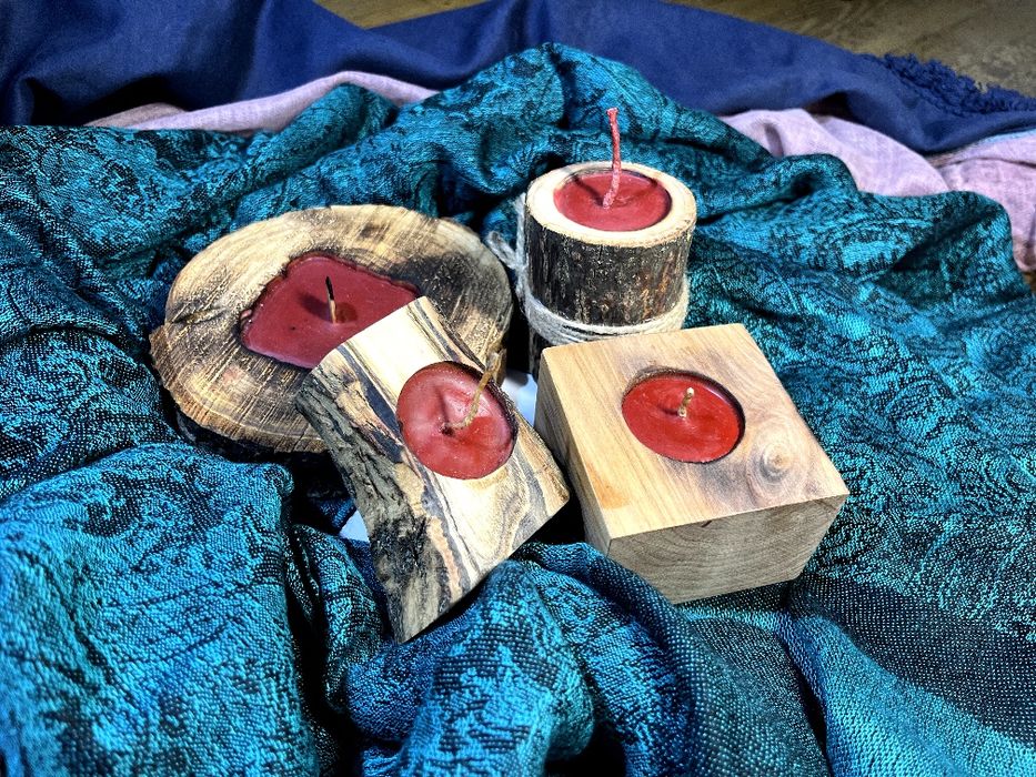 Свічки з дерева і натурального воску