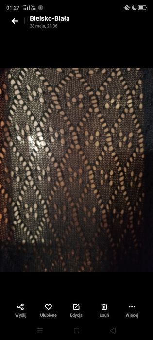 Czarny sweter ażurowy rozm 42