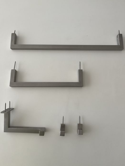 Conjunto de toalheiros inox escovado, JNF, 5 peças