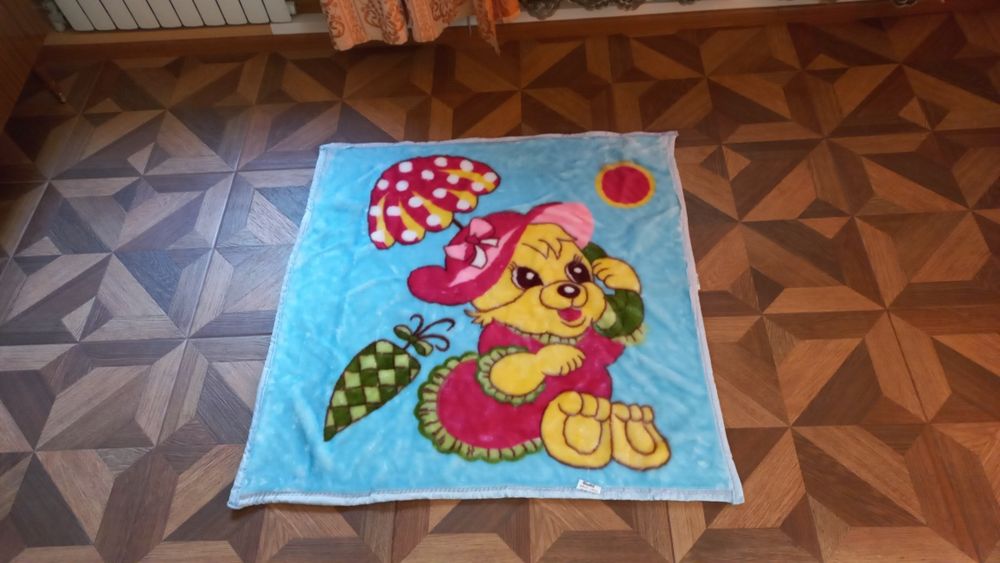 Детский плед в коляску 110×110см