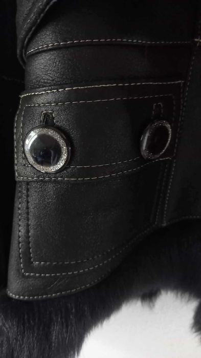 Zimowa kurtka skórzana damska