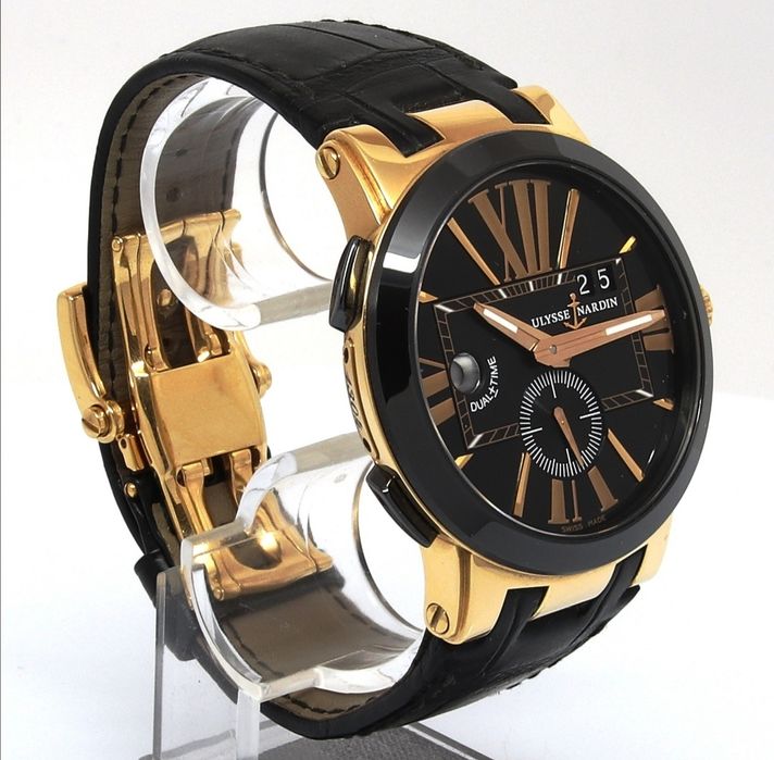 Золотые часы Ulysse Nardin Executive Dual Time.
