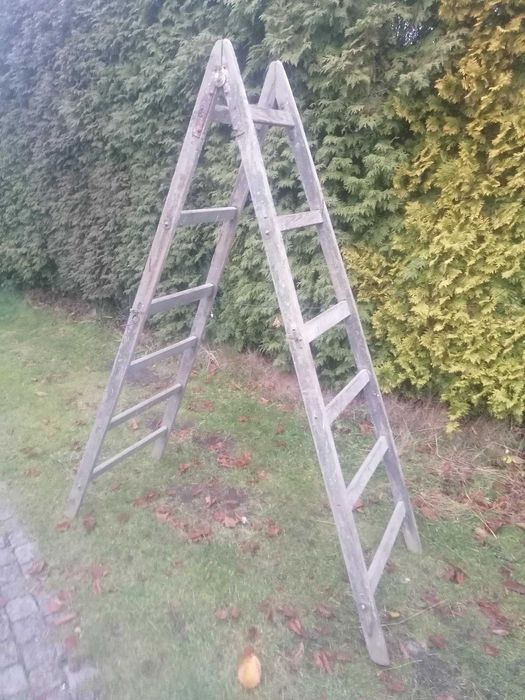drewniana drabina 195 cm 2 x 6